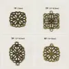 Piezas de Flor Hueca Vintage Chapadas en Oro de 18 Quilates Piezas para Accesorios de Cabello DIY Corona de Cabello Separadores de Cuentas Adornos para el Cabello Tapas de Flor Bases de Flor