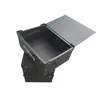 Caja de Plástico PP Antiestático de Hoja Hueca con Tapa Bandeja de Material Negro Caja de Volteo Caja con Esqueleto de Tablero de Calcio Componente de Caja