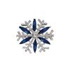 Broche de Copo de Nieve con Pedrería Navideña Nuevo y Creativo para Mujer Moda Simple Pin para Abrigo de Invierno Joyería Decorativa