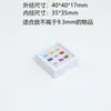 Caja para Piedras Sueltas Caja de Empaque Cuadrada de Plástico Acrílico con Tapa de Vidrio para Exhibición y Almacenamiento de Joyería de Anillo con Piedras de Colores