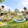 Ventas Directas de Fábrica Nuevo Globo Inflable de Película de Aluminio Transfronterizo Estilo INS Caballo de Madera 3D Decoración de Cumpleaños Infantil Fiesta