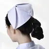 Touca de Enfermeira Touca Cauda de Andorinha Branco Rosa Azul Médico Aprendizado Estágio Enfermeiro Chefe Sala de Cirurgia Barras Finas Grossas