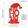 Pegatinas de ventana temáticas de Navidad, árbol de Navidad de fieltro y ciervo DIY pegatinas decorativas de pared, pegatinas de puerta de Navidad huecas no tejidas