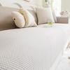 Sofá Silla de Frijol Fresco de Verano Cojín de Sofá Esterilla de Seda de Hielo Cojín de Asiento Tela de Cubierta Antideslizante para Sofá de Tres Plazas y Chaise Longue, Adecuado para Uso en Verano
