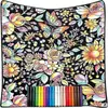 Manta Criativa para Colorir DIY Grafite Desenho em Linha Preto e Branco Manta Pintada à Mão para Lazer em Casa Manta Multifuncional para Soneca Venda por Atacado