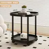 Mesa Auxiliar para Sofá, Mesa de Centro Móvil, Estante de Almacenamiento, Mesita de Noche para Dormitorio, Mini Gabinete Auxiliar de Moda para Apartamentos Pequeños