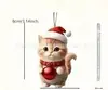 Péndulo Acrílico Gato 2D Decoración Taza de Té Gato Colgante Navideño Decoración Creativa de Dibujos Animados Transfronterizo Nuevo Producto Gato Cat