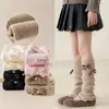 Calcetines de Terciopelo Australianos para Niñas en Otoño e Invierno, Lindos Calcetines de Pantorrilla y Leggings Gruesos y Cálidos para Bebé Niña con Lazo