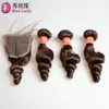 Peruca Malaia Castanho Escuro Cor Castanho Escuro 2# Cabelo Humano Onda Solta