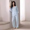 Pijama Feminino de Flanela Espesso Quente com Manga Longa para Inverno Outono e Inverno Tamanho Plus Size Casual Estilo Primavera e Outono Lã Fina Pode Ser Usado Fora de Casa Roupas de Casa