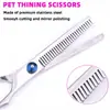 Tijeras para Mascotas, Tijeras de Acero Inoxidable para Cortar Pelo de Mascota, Tijeras Profesionales para Cortar Pelo de Perro, Tijeras Curvas, Tijeras para Aseo de Mascotas
