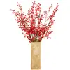 Flores Artificiales Doradas, Arreglo Floral de Cubeta de Bendición de Año Nuevo, Material Floral para Salón de Bodas de Eucalipto y Frutos de Acebo, Adornos Chinos