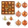 Decoraciones Navideñas Transfronterizas Set de Decoración Navideña en Stock Bolas de Navidad Set de Caja de Papel Pintado Decoraciones Navideñas