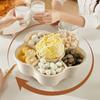 Prato para fondue prato de vegetais compartimento travessa de vegetais cesta de escorrer rotativa cesta de lavar vegetais cesta de armazenamento doméstico acompanhamento de cozinha