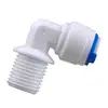 Venta al por mayor de fábrica codo de conexión rápida de tubería de 2 puntos con dientes de giro de 2 puntos conector de conexión rápida para purificador de agua 4044