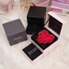 Caja de regalo de rosas de doble capa, caja de joyería de flores eternas, caja de regalo para collar, anillo, aretes, lápiz labial, caja de regalo de cumpleaños