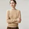Nuevo Suéter 100% Cachemir Puro para Mujer Cuello Semi Alto Adelgazante de Moda Tejido para Otoño/Invierno Capa Base Versátil