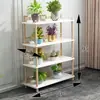 Suporte de Flores de Madeira Maciça e Ferro Layout de Sala de Estar Escada de Chão Multicamadas Rack de Armazenamento para Suculentas Varanda Suporte para Vasos de Flores