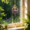 Novo Pingente de Cristal Lua de Lótus da Amazon Apanhador de Sol Decoração de Casa Artesanato de Jardim Ornamento Pendurado