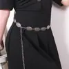 Cadena de Cintura Metálica Europea y Americana de Empalme Transfronterizo para Mujer, Diseño Retro, Accesorios Personalizados, Tendencia de Cinturón con Borla de Mariposa y Corazón de Nicho
