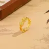 Anel de Cobre Pi Xiu Feminino Design Antigo Novo Chinês 2025 Nova Moda Joia de Alto Padrão para Presente de Namorada