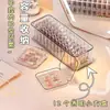 Caixa de Armazenamento para Nail Art com Tampa, Suporte de Mesa para Esmalte Vestível, Penteadeira Transparente à Prova de Poeira, Caixa de Exibição com Tampa Flip-Top de Grande Capacidade