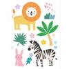 Adesivo de Parede Decorativo Animal de Desenho Animado Transfronteiriço para Quarto de Bebê Quarto Infantil Cenário Decorativo Quente Adesivo de Parede