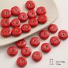 Cuentas de cerámica vintage Flor de Horno Rojo arcilla esmaltada cuentas sueltas pulsera tejida DIY hecha a mano adorno accesorios de joyería