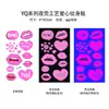 Nuevas Pegatinas de Tatuaje Luminosas en Forma de Corazón para el Día de San Valentín, Pegatinas de Tatuaje para Fiestas de Festival de Música en Bares para Hombres y Mujeres, Pegatinas de Tatuaje para el Día de San Valentín Chino