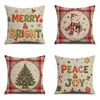 Funda de Cojín Cruzada Nuevo Festival de Navidad Amazon Transfronterizo Decoración del Hogar Funda de Almohada para Sofá Habitación Cojín Venta al por Mayor