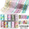 Manicura Hombre Cubito de Hielo Celofán Papel de Colores Decoración Papel de Transferencia Láser Colorido Joyería para Uñas Patrón Set de Papel Láser