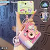 Nuevo colgante divertido Sanrio para ver flores tipo polaroid, llavero de estilo lindo y femenino, regalo de colgante para bolso de Gato KT
