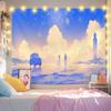 Escenario de Atardecer Estilo Ins Tela de Fondo Tapiz Colgante Decoración Casa de Alquiler Habitación de Renovación Cabecera de Dormitorio Tela Colgante de Fondo