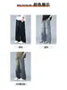 Comercio exterior transfronterizo del sudeste asiático primavera-verano moda urbana pantalones de mezclilla rectos versátiles jeans plisados retro americanos para hombre