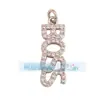 M22 novo pingente de cobre puro micro-incrustado Sonho de Amor Feliz Chefe Feliz letra feliz