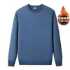 Sudadera cálida de otoño e invierno con forro polar grueso de comercio exterior, camiseta de cuello redondo sin capucha, top de forro polar, camiseta básica, ropa de manga larga para hombre