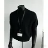 Suéter de Manga Corta con Cuello Medio para Hombre, Moda de Verano 2026, Estilo Coreano, Camisa Base de Punto Casual Versátil