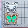 Pingentes de Letras Coloridos com Borboletas Galvanizadas e Strass, Presilhas de Roupa e Cabelo em Formato Oval, Acessórios DIY para Capas de Celular, Acessórios de Plástico para Crocs