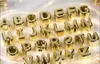 Chen Ming Acrílico Dourado Letra com Furo Grande Contas para DIY Acessórios de Joia Pingente de Bolsa Acessórios para Corrente de Celular Contas Soltas