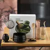 Tazón de Matcha de Cerámica Japonesa Transfronterizo, Utensilios para Preparar Té de la Dinastía Song, Juego de Batidores de Té de 100 Piezas, Caja de Regalo para Ceremonia de Té