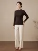 Suéter de Lana de Nuevo Estilo Otoño e Invierno con Cuello Medio Alto para Mujer Suéter de Punto Canalé Adelgazante sin Costuras para Superponer Capa Interior Capa Base