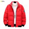 Nuevo abrigo acolchado de algodón con cuello alto para hombre, abrigo de invierno grueso y cálido con acolchado de algodón, abrigo corto de algodón de marca de moda para hombre, chaqueta acolchada de algodón de estilo coreano en stock