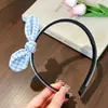 Faixa de cabelo com laço, acessório de cabelo fofo para meninas, presilha de cabelo estilo princesa coreana, moderna para prender mechas soltas, suave para o couro cabeludo, atacado