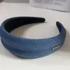 Diadema de Tela Estilo Coreano Retro de Mezclilla con Acabado de Alta Gama, Diadema de Ala Ancha, Nuevo Accesorio para el Cabello de Moda y Versátil