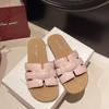 Pantuflas Planas Estilo Francés para Mujer 2026 Nueva Moda de Verano Sandalias Deslizantes de Suela Suave para Combinar con Faldas Sandalias Birkenstock
