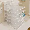 Suporte de Mesa para Arquivos A3A4 Caixa de Arquivos de Metal Rack de Armazenamento de Escritório Rack de Armazenamento de Arquivos Multicamadas de Ferro Caixa de Armazenamento Livro