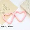 Mosquetón en Forma de Corazón con Pintura de Colores, Aleación de Aluminio, Hebilla Colgante Especial en Forma de Corazón de Melocotón para Tetera, Material para Accesorio Colgante de Bolsa DIY