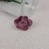 Broche de accesorios para el cabello DIY hechos a mano materiales accesorios de joyería flores hechas a mano flores de vidrio soplado flores de cinta flores de cinta de satén flores artificiales adornos flores
