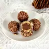 Chocolate Recheado com Nozes a Granel Jinsha Doce de Casamento Doce para Assar em Formato de Bola Dourada Produtos de Ano Novo 2 Peças 3 Peças Nozes