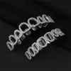 Ebay Amazon Más Vendido Hip-Hop Dorado Diamante Brillante Rapper de Hip-Hop Accesorios Decorativos de Parrilla de Ocho Dientes